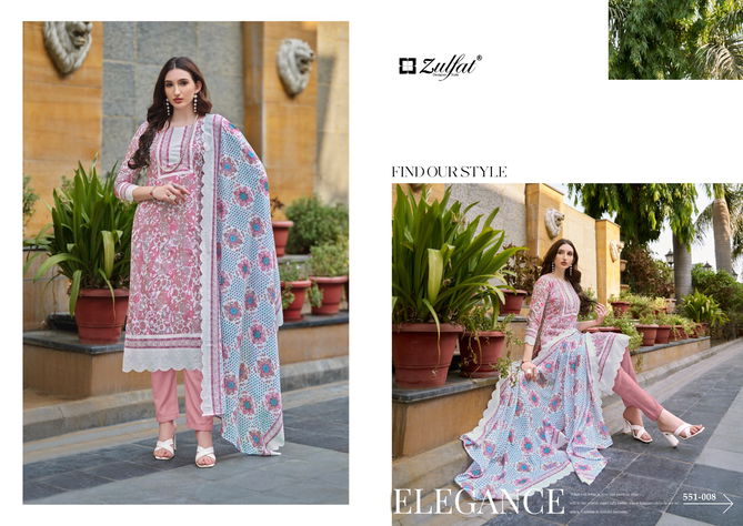 Farhana Vol 7 By Zulfat Pakistani Printed Pure Cotton Dress Material Wholesale Shop In Surat